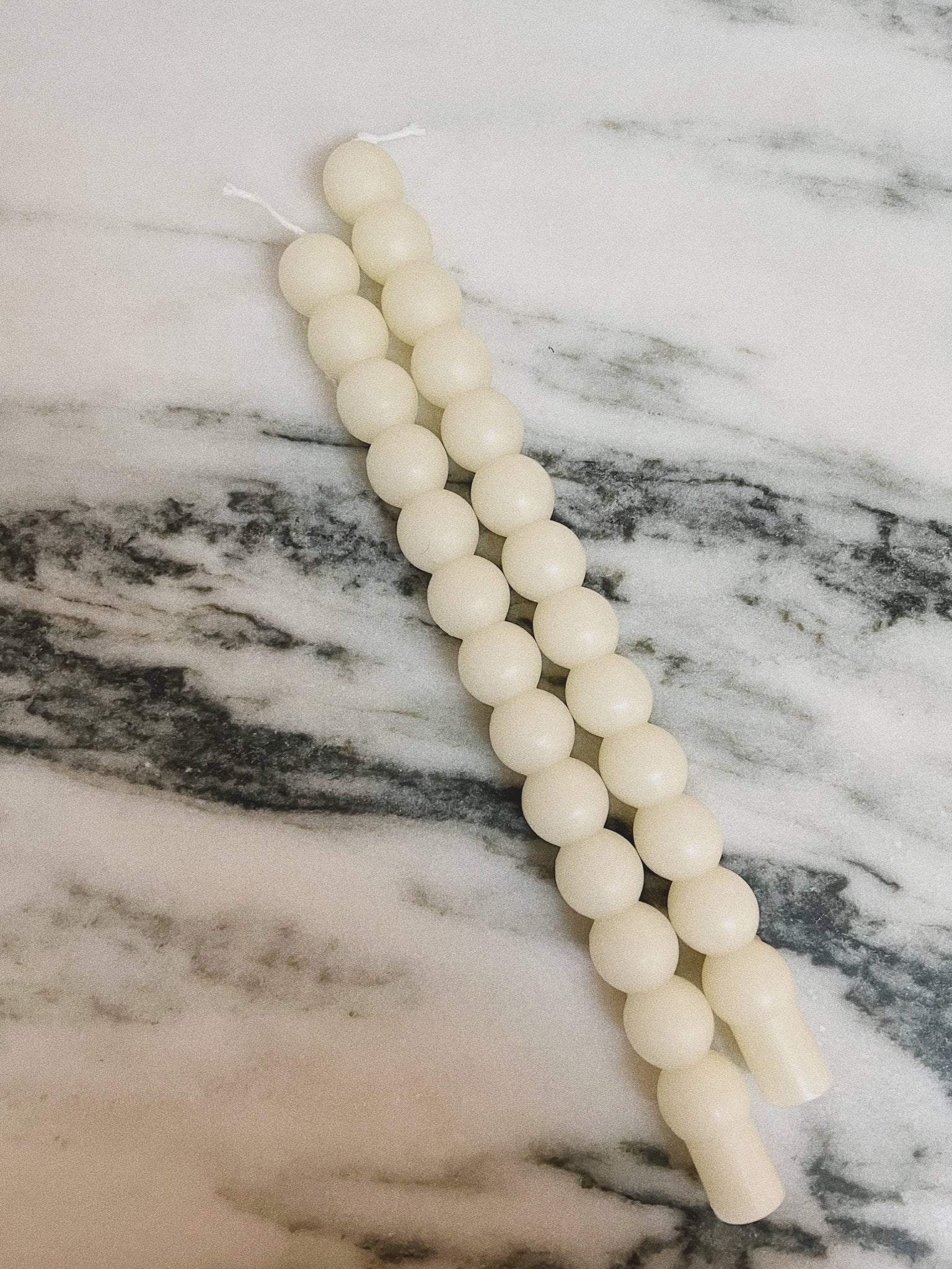 Bauble taper candle: Natural beeswax - HER Home Design Boutique